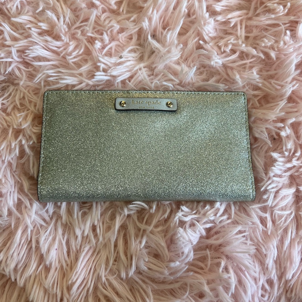 Like New Silver Glitter Kate Spade Wallet